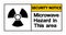 symbol Security notice Microwave Hazard Sign on white background,Vector illustration