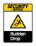 symbol Security notice Sudden Drop Symbol Sign On White Background,Vector Illustration