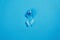 Symbol for support men. Blue ribbon on blue background . Healthcare, International men, Father and World cancer day concept.