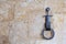 Symbol of the Sword in the stone on the knocker at the entrance of the chapel of the knight Galgano founder of the eponymous abbey