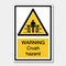 symbol symbol warning crush hazard sign on transparent background