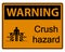 symbol symbol warning crush hazard sign on white background