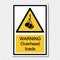 symbol symbol warning overhead loads Sign on transparent background