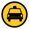 symbol taxi front car icon