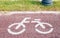 Symbol to indicate road for bicycle