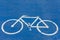 Symbol to indicate the road for bicycles.