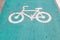 Symbol to indicate the road for bicycles.please share the road for bike.