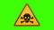 Symbol Toxic And Poisonous Yellow Sign Green Screen