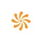 Symbol vector of swirl sun japan geometric motion design