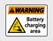 symbol Warning battery charging area Sign on transparent background