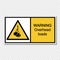 symbol warning overhead loads Sign on transparent background