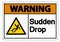 symbol Warning Sudden Drop Symbol Sign On White Background,Vector Illustration