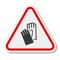 Symbol Wear Hand Protection sign Isolate On White Background,Vector Illustration EPS.10