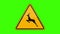 Symbol Wild Animal Crossing Yellow Sign Green Screen