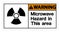 symbol Wirning Microwave Hazard Sign on white background