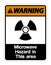 symbol Wirning Microwave Hazard Sign on white background