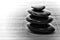 Symbolic Black Zen Stone Cairn for Calm Meditation