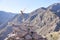 Symbolic cross marking the summit of TortugÃ³n hill in Mendoza, Argentina