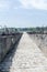 Symbolic death road portion of the memorial in Belzec. Under the ground passage built in place of former Sluice into gas chamber