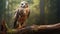 Symbolic Eagle Portrait: Poll The Hawk Perched In European Forest