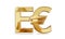 Symbolic golden E-Euro digital currency of Europe 3d-illustration