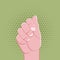 Symbolic hand fingers gesture illustration