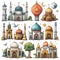 Symbolic icons for Ramadan.