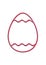 Symbolic image of easter egg, 3d, white background, illustration