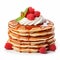 Symbolic Pancakes: Infused Raspberry Cream Stack With Distinctive Characters