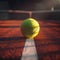 A symbolic photo for tennis with a tennis ball generated by artificial intelligence