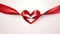 A symbolic red ribbon depicting a heart. AI generated