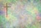 Symbolic Religious Cross Multicoloured background message board