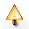 Symbolic Triangle Light Bulb: Unique Lamp Design In Light Gold And Yellow