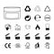 Symbols cosmetic packaging icon set back