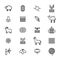 Symbols of Fabric Feature Thin Line Icon Set. Vector