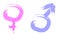 Symbols of gender concept