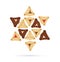 Symbols of Jewish holiday purim. infographics design