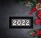 Symbols of New Year 2022, concept of greeting New year, New Year card