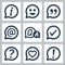 Symbols in speech bubbles icon set