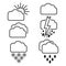 Symbols of weather. Meteorology.