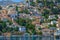 Symi harbour, Greece, with colorful neoclassical mansions