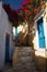 Symi island, old village lane steps, Greece