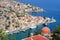 Symi town cityscape, Dodecanese islands, Greece