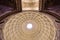 Symmetric ancient Pantheon dome in Rome Italy