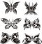 Symmetric butterfly tattoos
