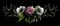Symmetric floral arrangement drawn in low key