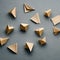 A symmetrical arrangement of delicate origami figures, conveying a sense of peace, harmony, and balance4, Generative AI