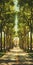 Symmetrical Arrangements: A Neoclassical-inspired Photomontage Of Green Trees In Lyon
