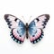 Symmetrical Chalkhill Blue Butterfly With Blue And Pink Wings