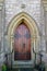 A symmetrical church doorway
